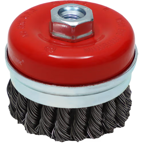 Wire Cup Brush | Knotted | 100 x 14 x 2m | Knotted