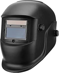 Solar Panelled Welding Helmet | Auto-darkening | Adjustable | Black