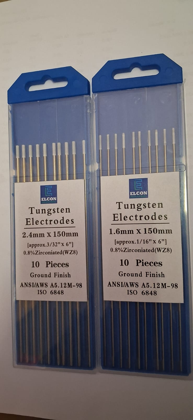 Tungsten Electrodes | Ziconiated Aluminium | White Tip | 2% | 2.4 x 150mm PER STICK