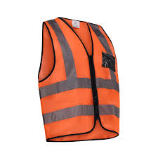Reflective Vest with Zip & ID Slot | Orange